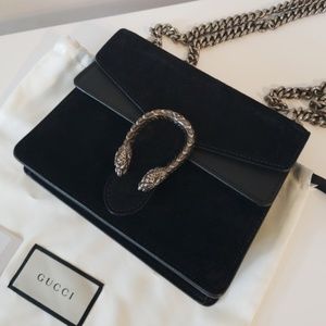 gucci dionysus mini black suede